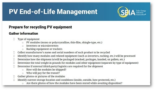 13 - PV recycling checklist