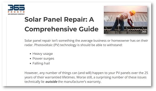 4 - Basic solar panel and inverter repair information