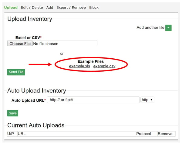 How to upload inventory to EnergyBin