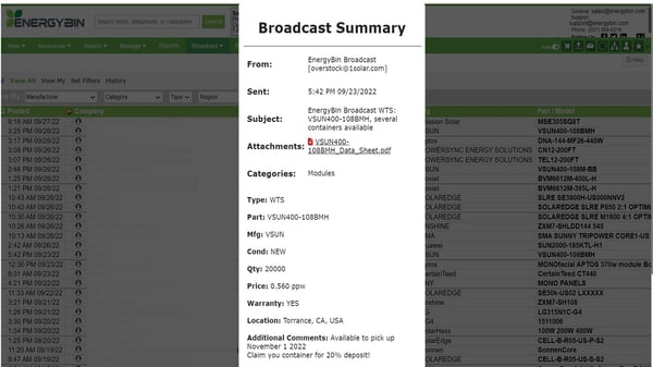 1Solar Broadcast