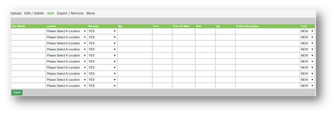Add inventory tab