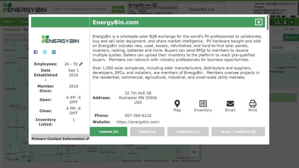 Complete your company profile_EnergyBin.com