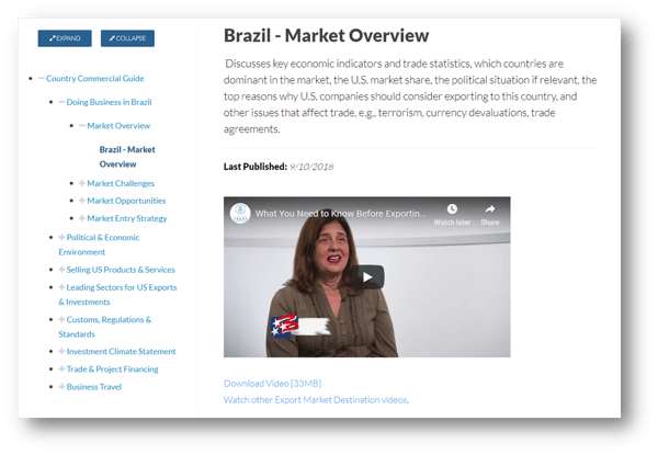 Brazil Country Commercial Guide on Export.Gov