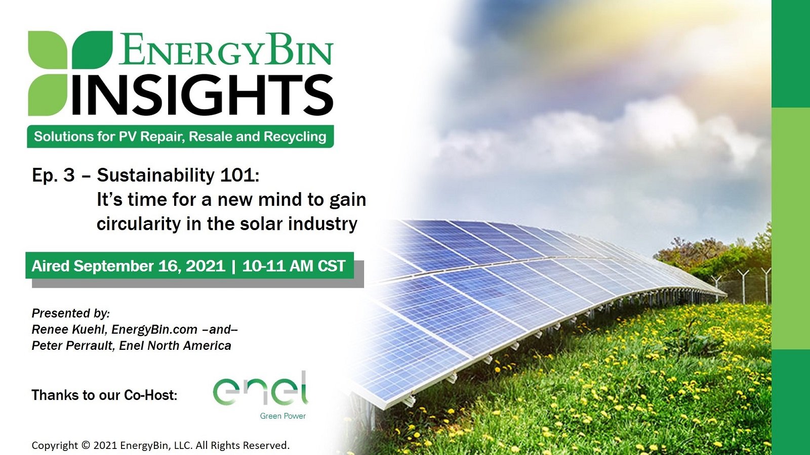 EB Insights Ep. 3 Webinar - Sustainability in the solar industry